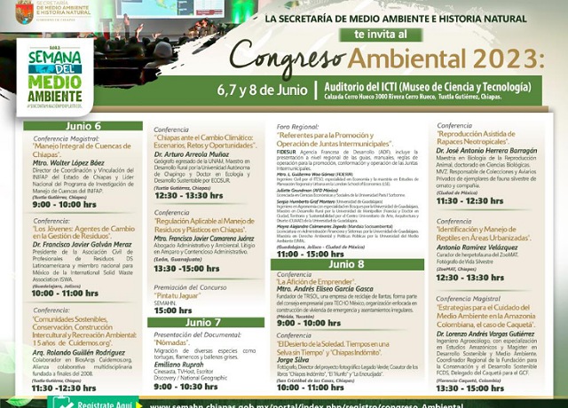 Congreso Ambiental 2023 se llevará a cabo en el marco de celebración del Día Mundial del Medio Ambiente