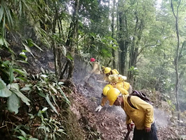 Un incendio activo en Escuintla y uno liquidado en Villa Comaltitlán