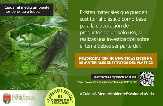 Busca Semahn crear padrones de quienes fabrican, distribuyen e investigan sobre desechables no plásticos