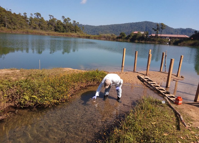 Semahn hace estudios del agua en el Lago Tziscao