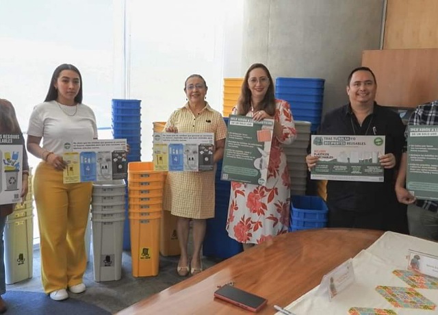 Entrega Semahn contenedores a la Secretaría de Hacienda para la implementación del Programa Ambiental de Manejo Institucional